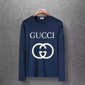 gucci logo limited edition long sleeve t-shirt classic gg blue